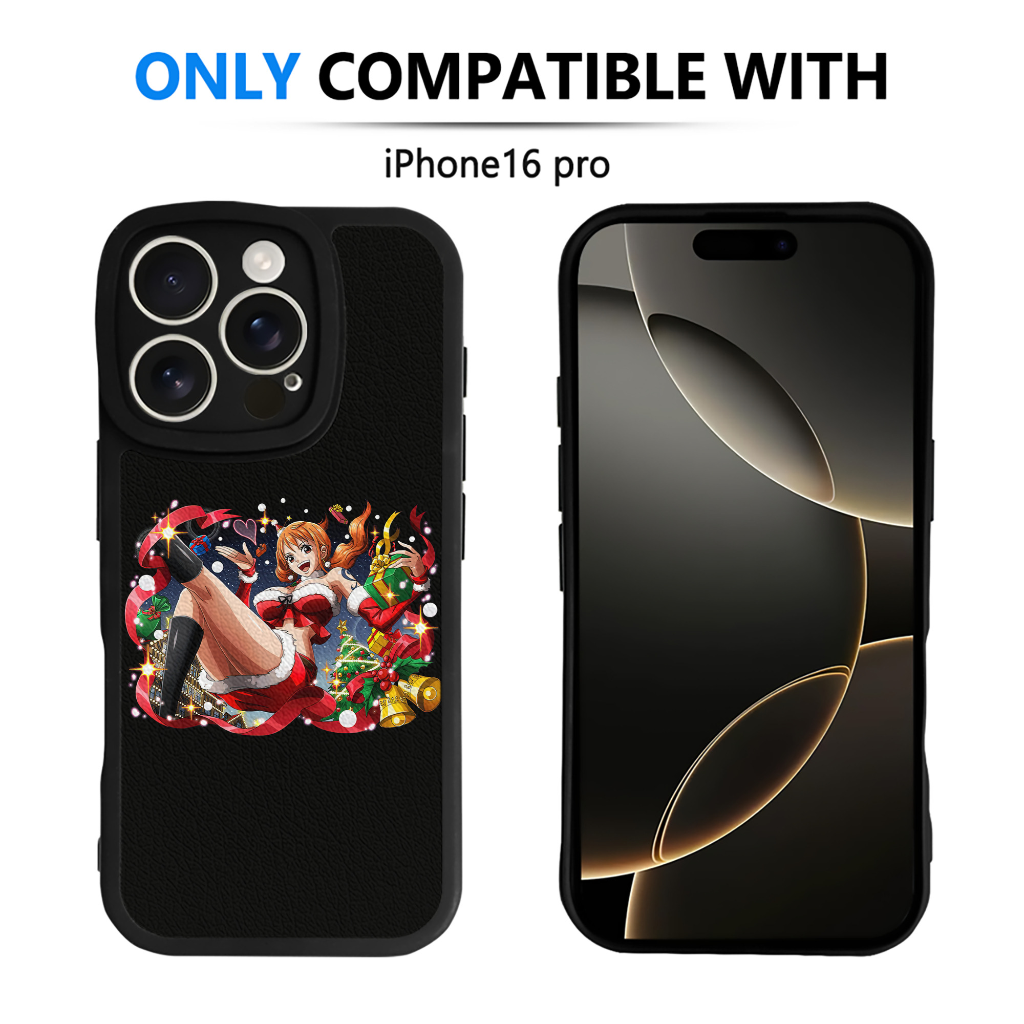 （画像用） ワンピース ナミ ONE PIECE Nami 【iPhone 16シリーズ対応】シリコンスマホケース（レザー調） 材質：シリコン